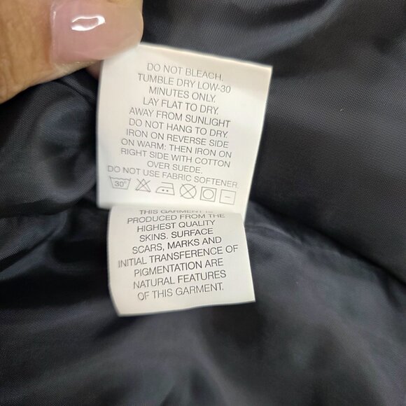 Black Suede Lined Jacket Size XL Vintage Deadstock Outerwear Catherine Stewart - Picture 11 of 14